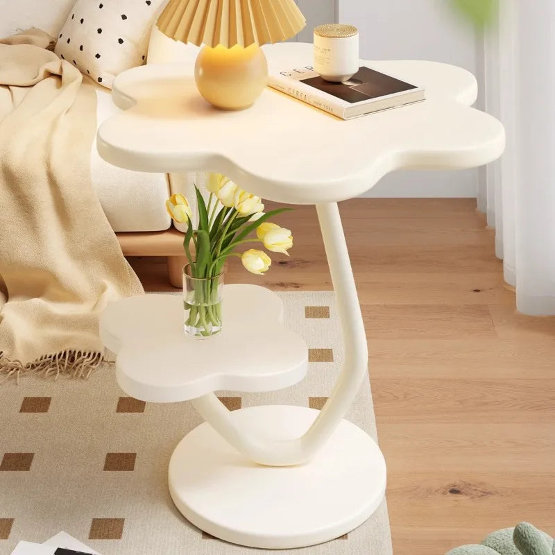 Modern Round Wood Coffee Table with Storage