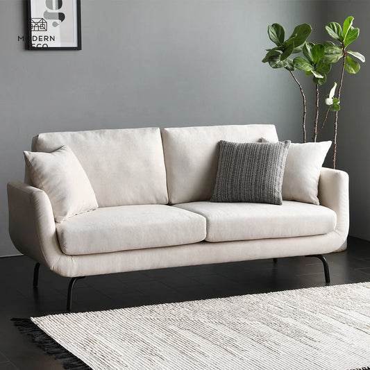 Modern 2-Seater Fabric Sofa, Scandinavian Style
