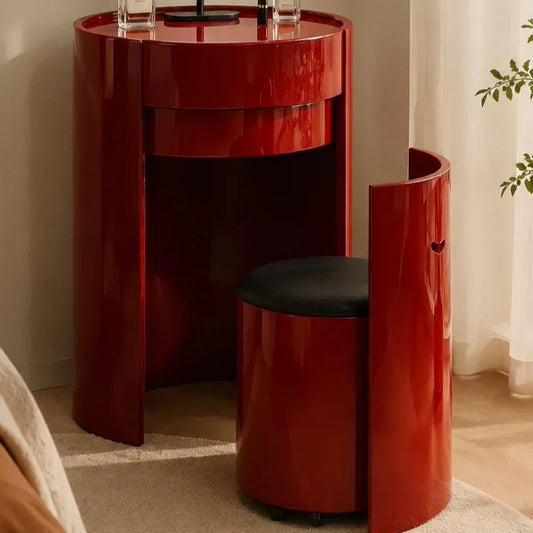 Modern Makeup Vanity with Storage & Seat