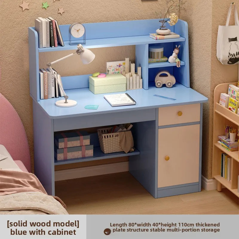 Compact Computer Desk with Bookshelf