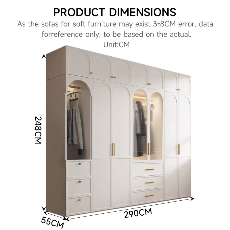 Modern Wood Wardrobe Cabinet