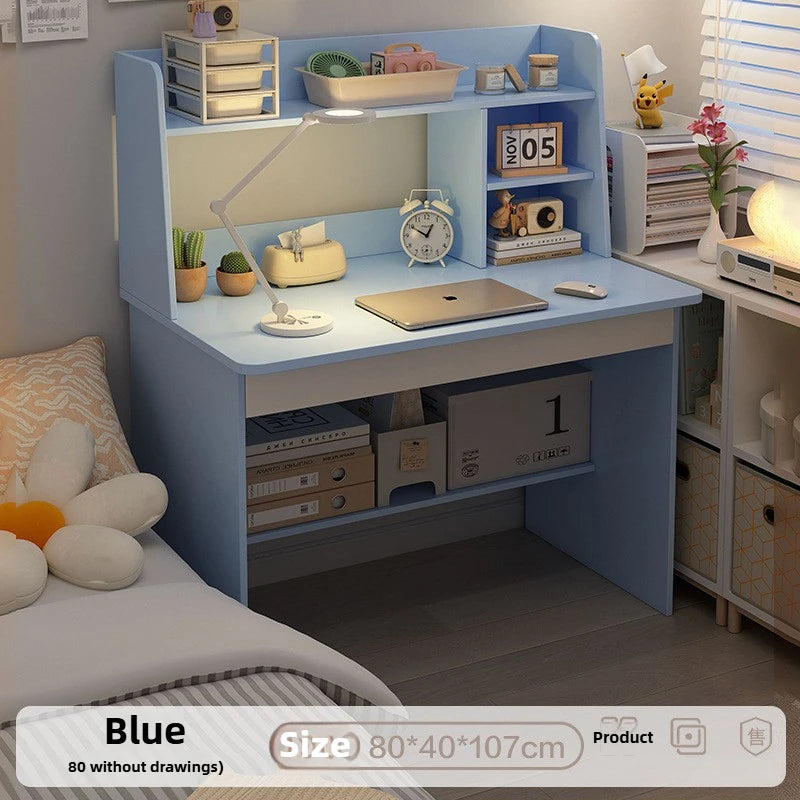 Compact Computer Desk with Bookshelf