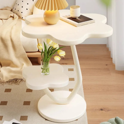 Modern Round Wood Coffee Table with Storage