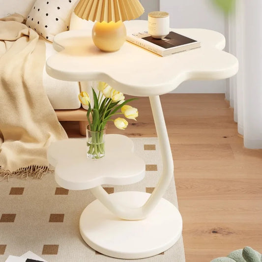 Modern Round Wood Coffee Table with Storage