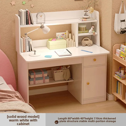 Compact Computer Desk with Bookshelf